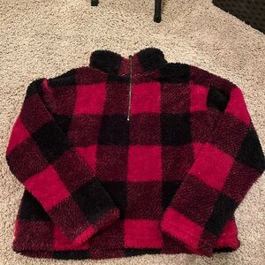 Love Tree Red and Black Checkered Kids Jacket